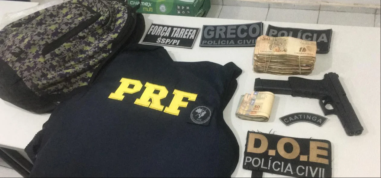 Material apreendido com o bandido 