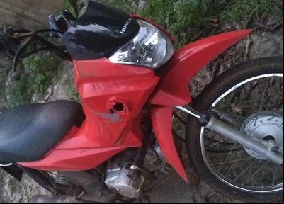 Motocicleta da vítima