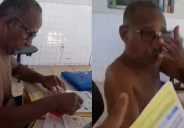 Servidor da Sefaz é flagrado sem camisa no trabalho