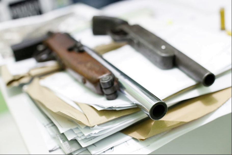 Armas encontradas pelo 22º DP