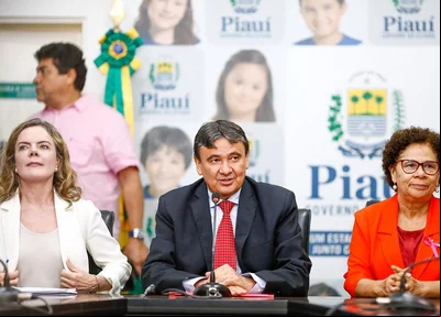 Gleisi Hoffmann, Wellington Dias e Regina Sousa