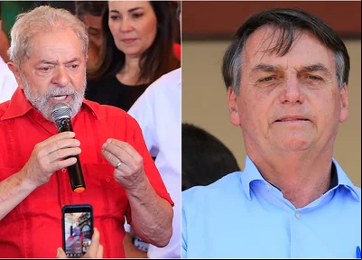 Lula e Jair Bolsonaro