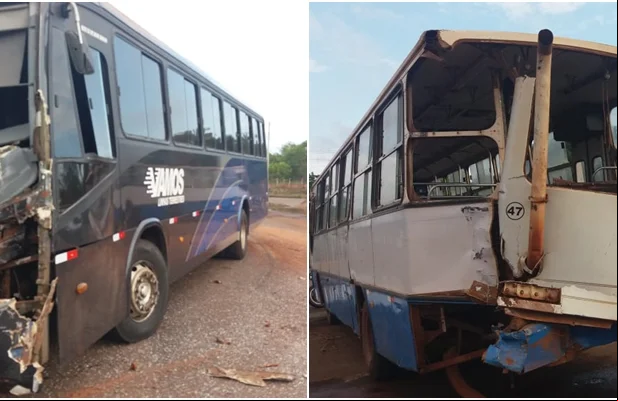 Acidente envolvendo dois ônibus na PI 112
