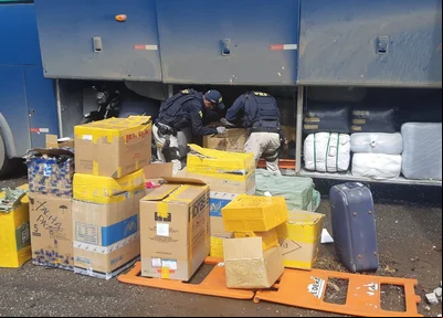 PRF apreende mercadorias avaliadas em R$ 500 mil