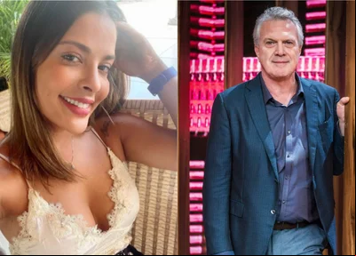 Gyselle Soares e Pedro Bial