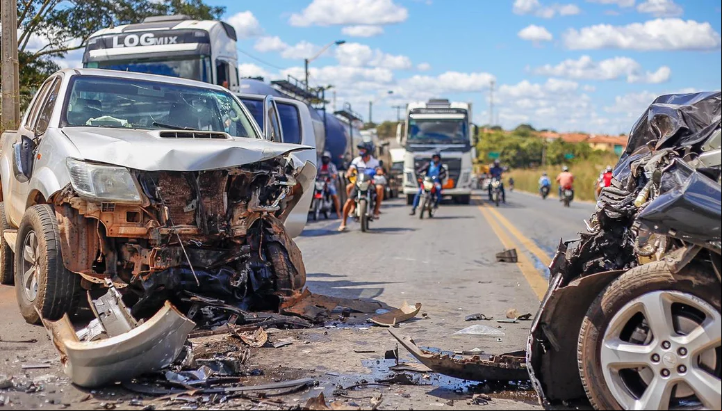 O acidente aconteceu na BR 343 em Teresina 