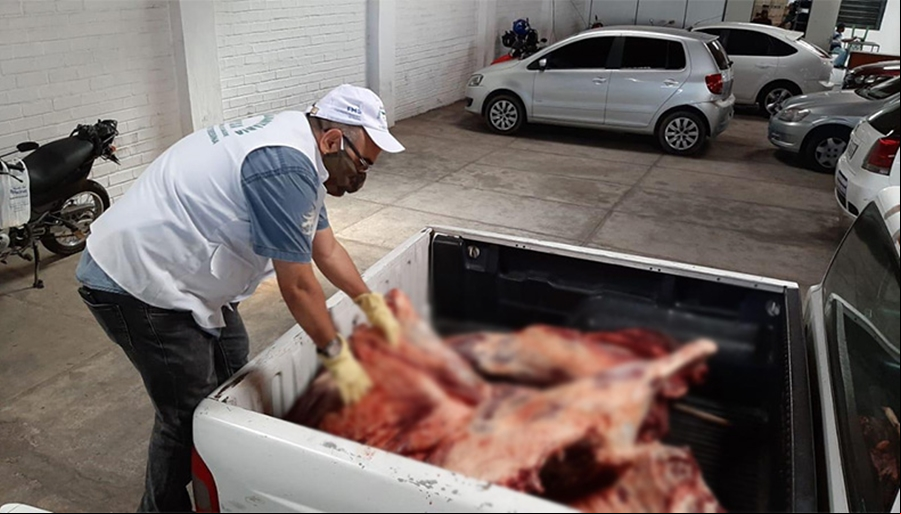 Vigilância Sanitária apreende 171 kg de carne clandestina em Teresina