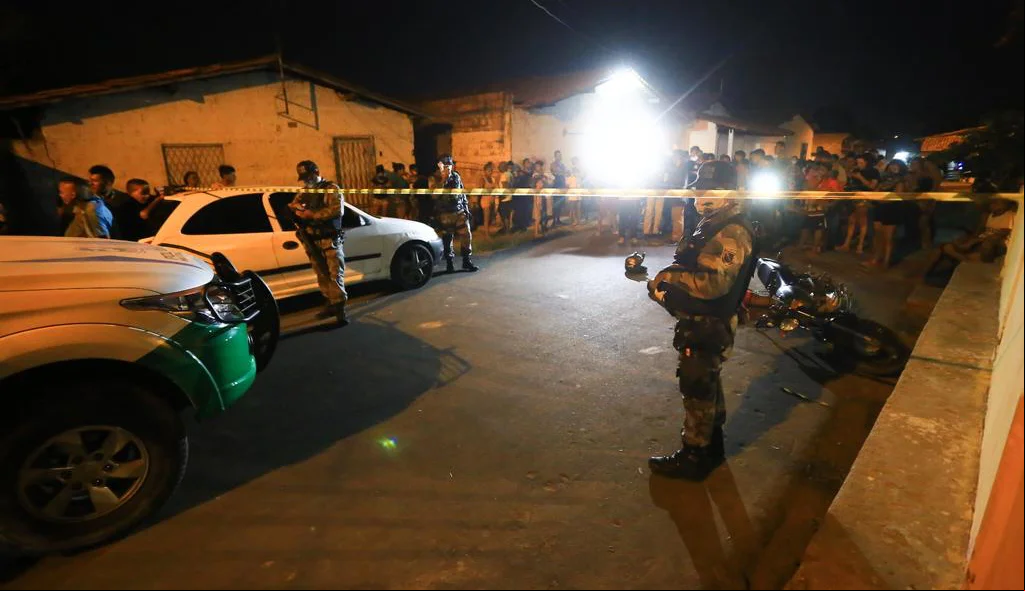 Polícia Militar no local da ocorrência