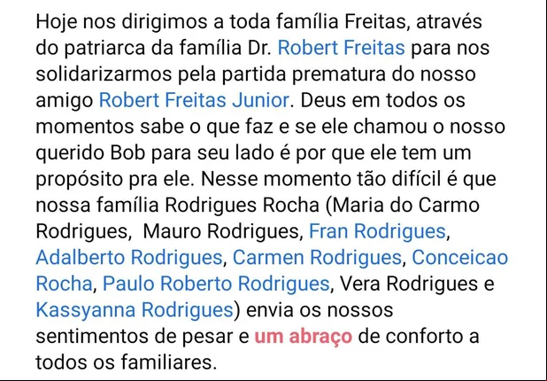 Amigos lamentam morte precoce do ex-vereador Bob Freitas
