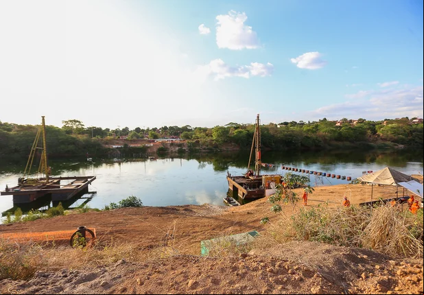 Construção da nova ponte sobre o Rio Poty em Teresina 