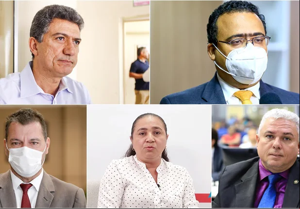 Caio Bucar, Dr. Lázaro, Joaquim do Arroz, Cida Santiago e Fábio Dourado