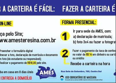 A solicitação da carteira estudantil pode ser feita pelo site da Associação e presencialmente na sede