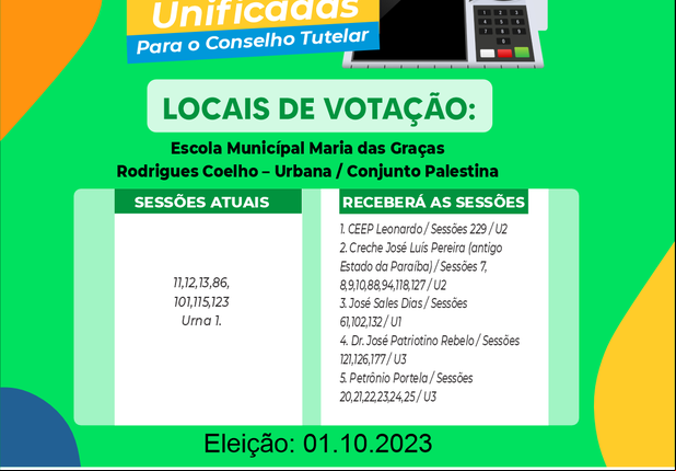 Veja as informações sobre a votação para o Conselho Tutelar